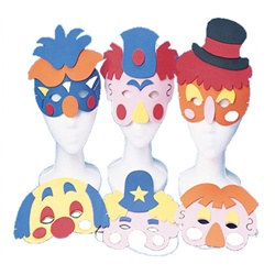 Foam Clown Masks (12/pkg)