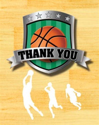 Basketball Party Thank You Cards