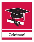 Red Congrats Grad Invitations