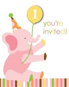 Girl Sweet At One Invitations (8/pkg)