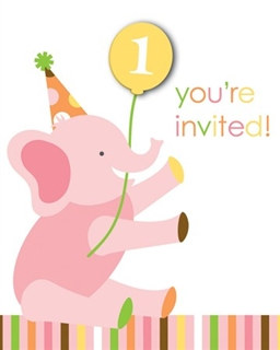 Girl Sweet At One Invitations (8/pkg)