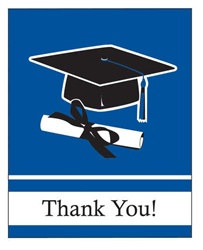 Blue Congrats Grad Thank You Cards (25/pkg)