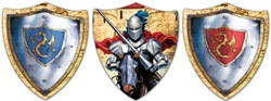 Valiant Knight Cutout Assortment (3/pkg)