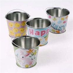 Assorted Mini Metal Easter Buckets (1/pkg)