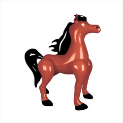 Inflatable Brown Horse, Size: 36 Inches