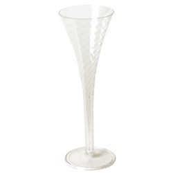Clear Plastic Fluted Champagne Glass (10/pkg)