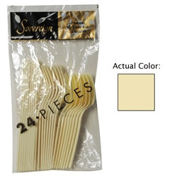 Beige Assorted Plastic Cutlery (24/pkg)