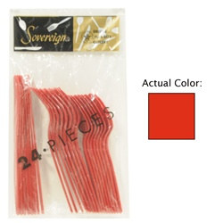 Red Assorted Plastic Cutlery (24/pkg)