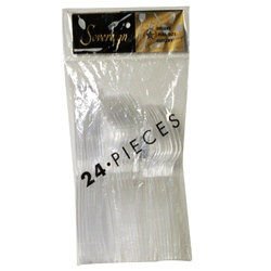 Clear Assorted Plastic Cutlery (24/pkg)