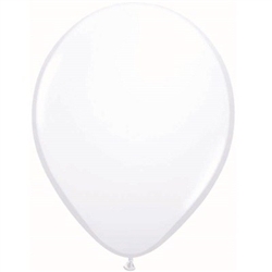 Made from latex material, these classically elegant white balloons measure eleven inches when fully inflated and are perfect for any event! Comes twenty five balloons per package.