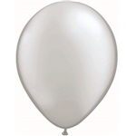 These lovely silver latex balloons measure 11 inches when inflated. Perfect for placing around the party or combining with other balloons to make a colorful statement. Contains 25 balloons per package.