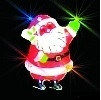 Flashing LED Santa Pin (1/pkg)