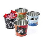 Assorted Mini Metal Pirate Buckets (1/pkg)