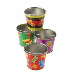 Assorted Mini Metal Fiesta Buckets (1/pkg)