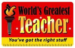 World's Greatest Teacher Plastic Pocket Card (1/Pkg)