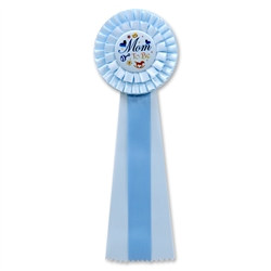 Blue Mom To Be Deluxe Rosette Ribbon