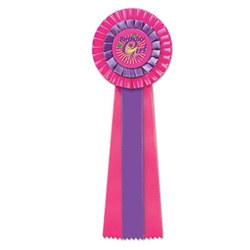 Fuchsia Birthday Girl Deluxe Rosette Ribbon