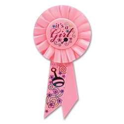 It's A Girl Rosette Ribbon