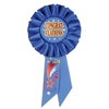 This award ribbon is made from brilliant blue fabric and features "congratulations" in the center of the ribbon. Star graphics dot the ribbon and add to awesomeness of this item.
