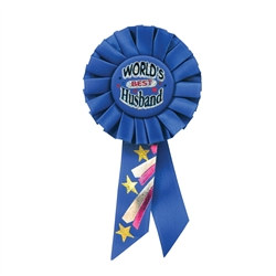 World's Best Husband Rosette Ribbon