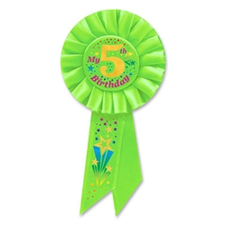 Your young guest of honor will love this bright green ribbon.  Makes a great keepsake and is perfect for scrapbooking.