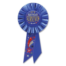 Birthday Survivor Rosette Ribbon