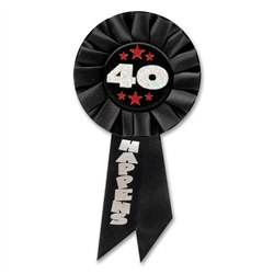 40 Happens Rosette Ribbon