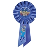 Birthday Boy Rosette Ribbon with Fireworks