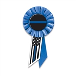 These patriotic rosettes are a fun and colorful way to show your appreciation for all they do. Measures (6-1/2) inches long by (3-1/2) inches wide with a pin on the back.