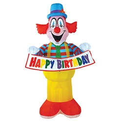 Jumbo Happy Birthday Clown Inflatable