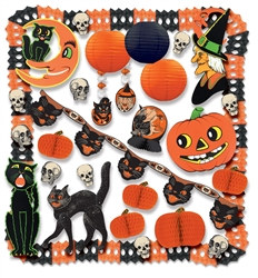 Vintage Beistle Halloween Party Kit (29 Pieces Per Kit)