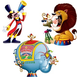 Circus Cutouts (3/pkg)