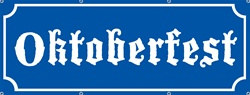 Oktoberfest Vinyl Banner - Blue