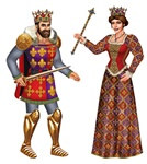 Jointed Royal King and Queen