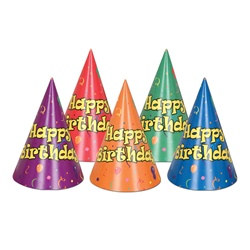 Balloon and Confetti Birthday Hats (sold 12 per box)