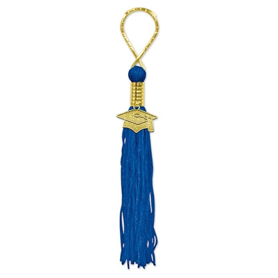 Royal Blue Tassel Key Chain