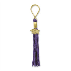 Purple Tassel Key Chain