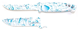 Evolution 4" Bait Knife/Utility Knife Blue Water Spots
