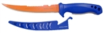 Evolution 6" Filet Knife Blue Handle Orange Blade