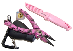 Pink Digi Camo Pliers Utility Knife Bundle