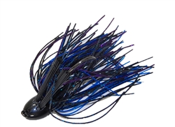 Double Weedguard Jig 1oz Black Blue Purple