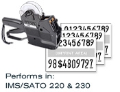 sato dennison 210/220/230 white labels