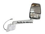 714302 Velvac Rv White Passenger Mirror 9" Radius Base w/ 5 Degree Tilt, 10" Arm