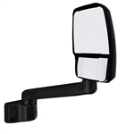 714326-4 Velvac RV Black Passenger Mirror  9" Radius Base w/ 5 Degree Tilt, 14" Arm