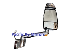 715280-4 Velvac Rv Chrome Passenger Mirror 12" Radius Base w/ 5 Degree Tilt, 10" Arm with Turn Signal