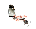 715381-4 Velvac RV Chrome Driver Mirror 9" Radius Base, 14" Arm with Turn Signal