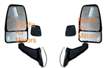 Velvac RV Black VMAX Head Mirror Set No Turn Signal W/ Wire Kit & Switch
