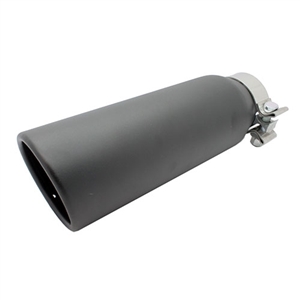 Performance World 253512BK 304 Stainless Steel Black Coated Exhaust Tip. 2.50" inlet, 3.50" outlet, 12" long