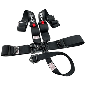 Performance World 270600 SFI 16.1 5-Point Latch-Link Racing Harness. Black. NHRA Accepted.