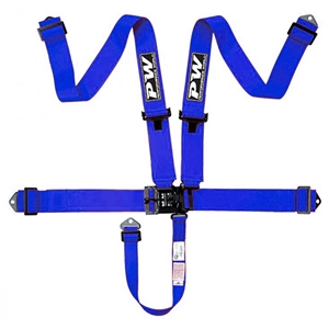 Performance World 270660 SFI 16.1 5-Point Latch-Link Racing Harness. Blue. NHRA Accepted.
